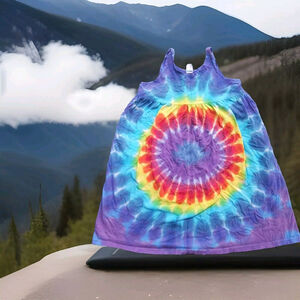 Dharma Trading Company Girls Rainbow Tie Dye Romper Dress Size 6